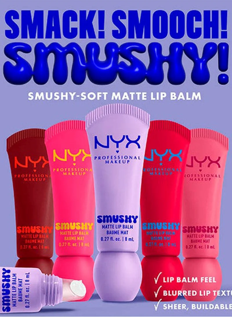 Nyx Professional Makeup soft smile Smushy Matte Lip Balm Matte Finish, Soft Smile for Women | Best Price UAE